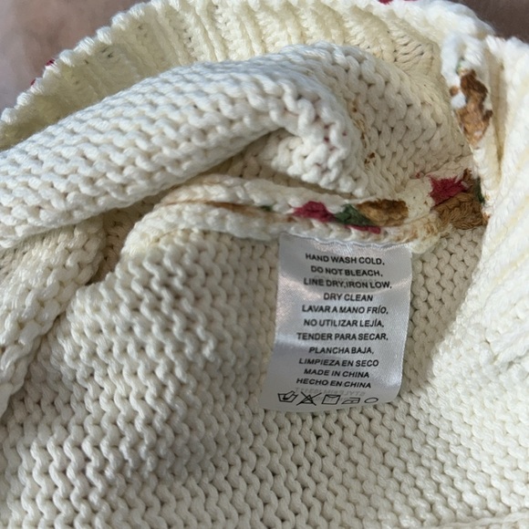 Emory Park Long Sleeve Floral Cropped Sweater with Open Back - Picture 7 of 7